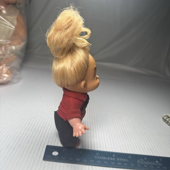 Vintage 60's Cookie Evergreen Ugly Cute Freckle Face Laughing Doll - HONG KONG - Picture 4 of 6